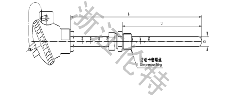 带刻度的热电偶（阻）